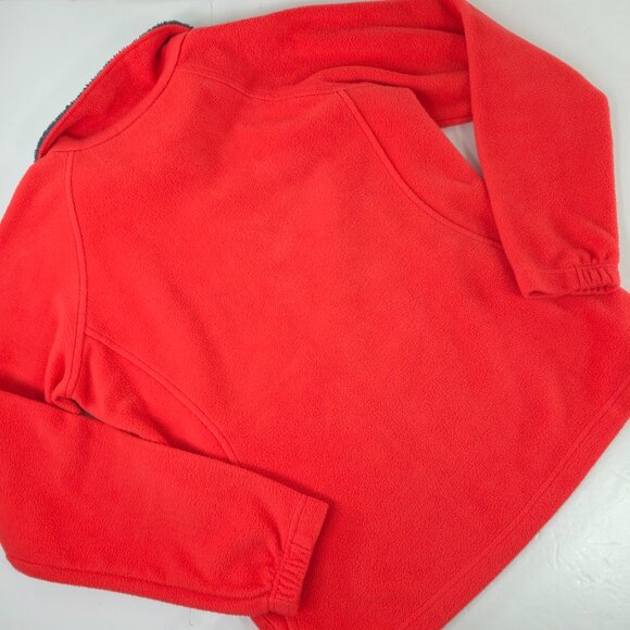 COLUMBIA Omni Heat Women’s SZ MEDIUM Thermal Fleece Full Zip Up Jacket Coral Red - Picture 3 of 16